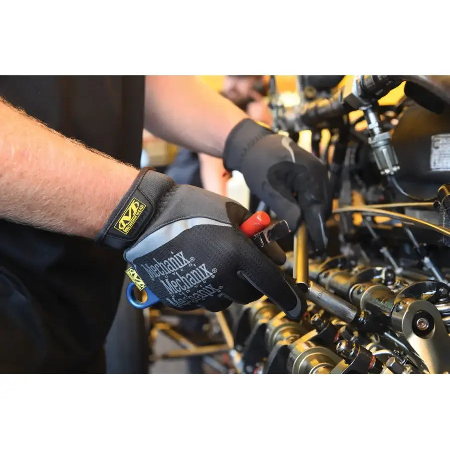AA Premium Mechanic Work Gloves - Durable Grey Safety Gloves for Automotive & Construction (M/L Size) - Ideal for Mechanics, DIY Projects & Heavy Duty Work