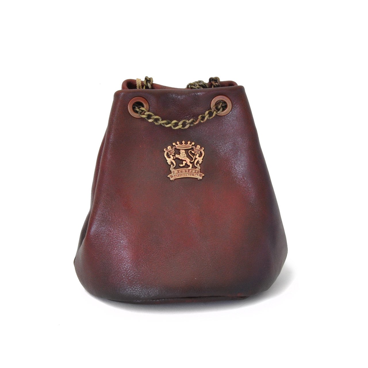 Premium Pratesi Genuine Cow Leather Pienza Handbag for Women - Bruce Chianti Color, Stylish Crossbody Purse for Work, Travel & Everyday Use