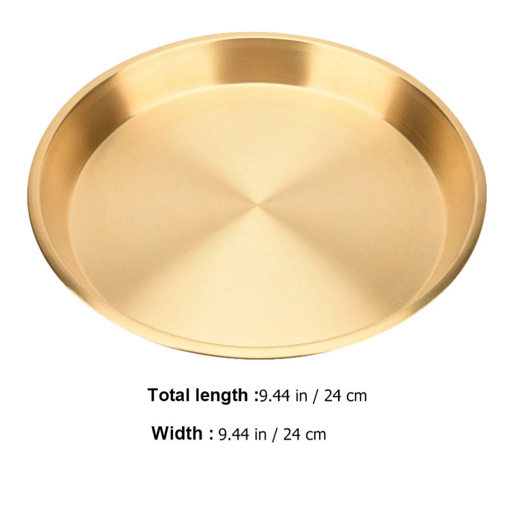 PRETYZOOM Copper Serving Tray - Elegant Food Plate for Fruits, Snacks, Desserts | Stylish Kitchen Tableware & Storage Container for Dining, Parties, and Home Decor