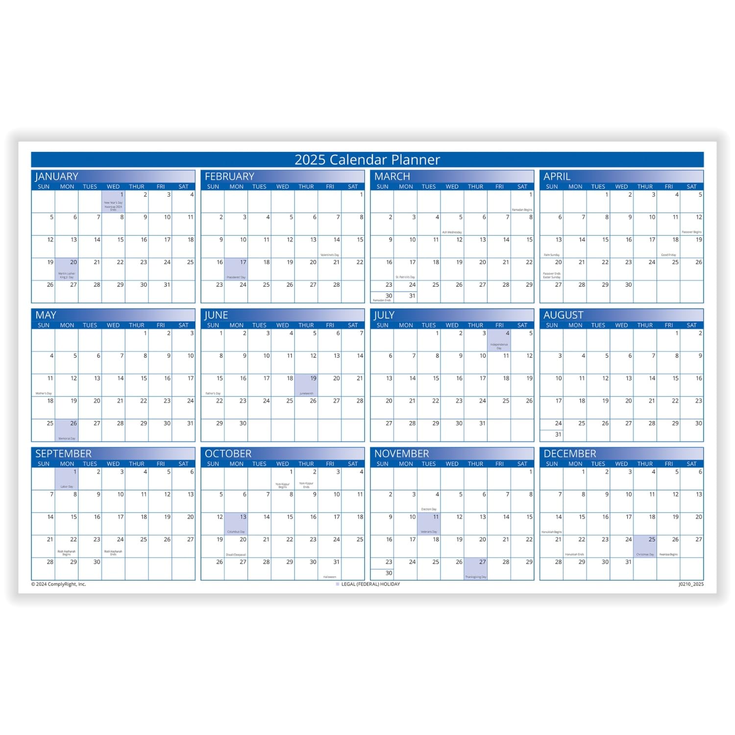 2025 Desk Calendar Planner - 11
