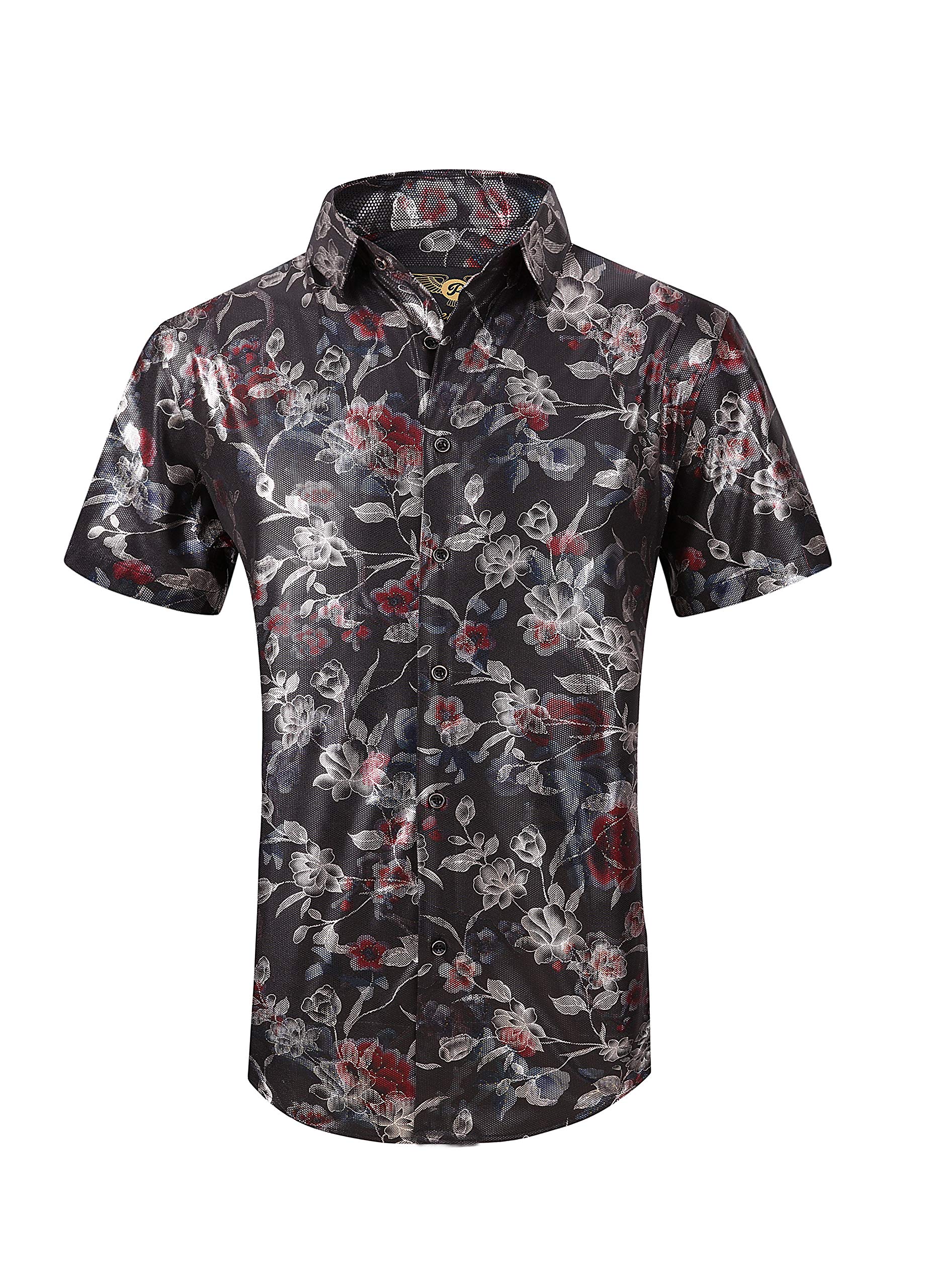 Premium Men's Casual Short Sleeve Button Down Shirt - Breathable Woven Fabric for Office, Date Night & Summer Outings