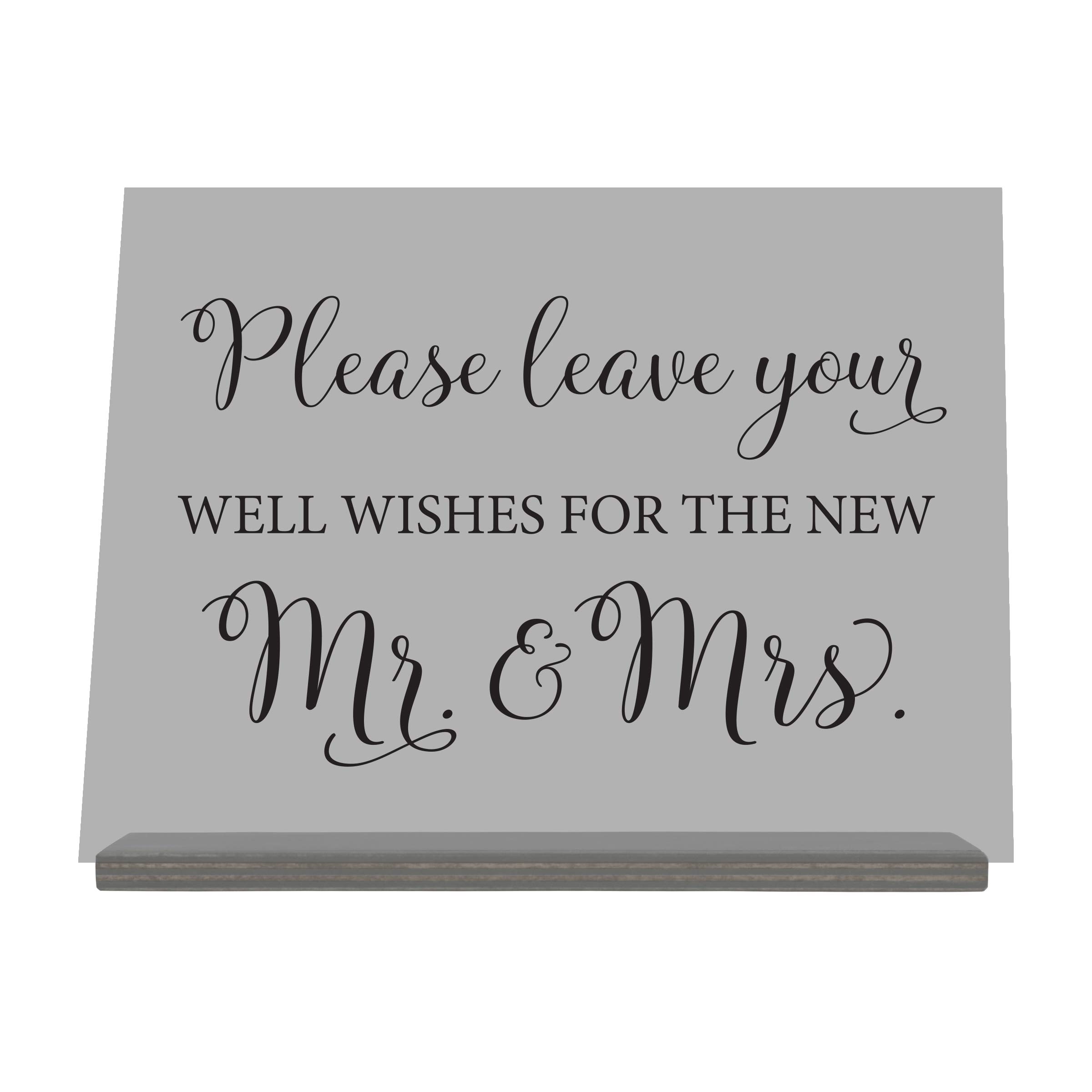LifeSong Milestones Acrylic Wedding Sign with Wooden Base - 8”x10” Elegant Marriage Decor for Ceremony & Reception - Perfect Anniversary Gift for Couples - Great for Wedding Guest Books, Photo Props & Home Decor