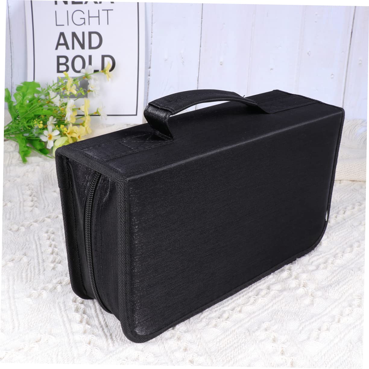 2-Pack 128 Capacity DVD/CD Storage Cases - Thickened Cloth Binder Sleeves with Wallet Design for Home, Car & Travel Organization - Perfect for Movie Collections, Music CDs & Game Discs