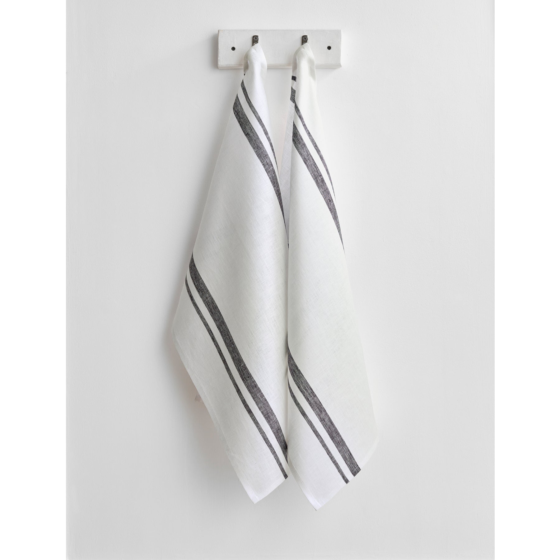French Striped Kitchen Towels Set of 2 - Absorbent & Durable Cotton Dish Towels for Drying Dishes, Cleaning Countertops & Kitchen Decor - Perfect for French Country or Farmhouse Style Kitchens