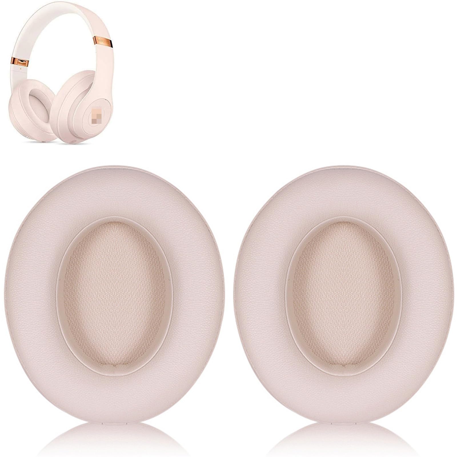Beats Studio 3 Replacement Ear Pads - Memory Foam Cushions with Soft Protein Leather for Studio 2 & 3 Headphones (Wired/Wireless) - Pink - Perfect for Gaming, Travel & Home Audio Comfort