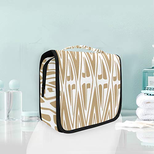 Vintage Leopard Print Hanging Travel Toiletry Bag - Waterproof Cosmetic Organizer for Men & Women | Perfect for Camping, Gym, Business Trips & Vacation Essentials Storage
