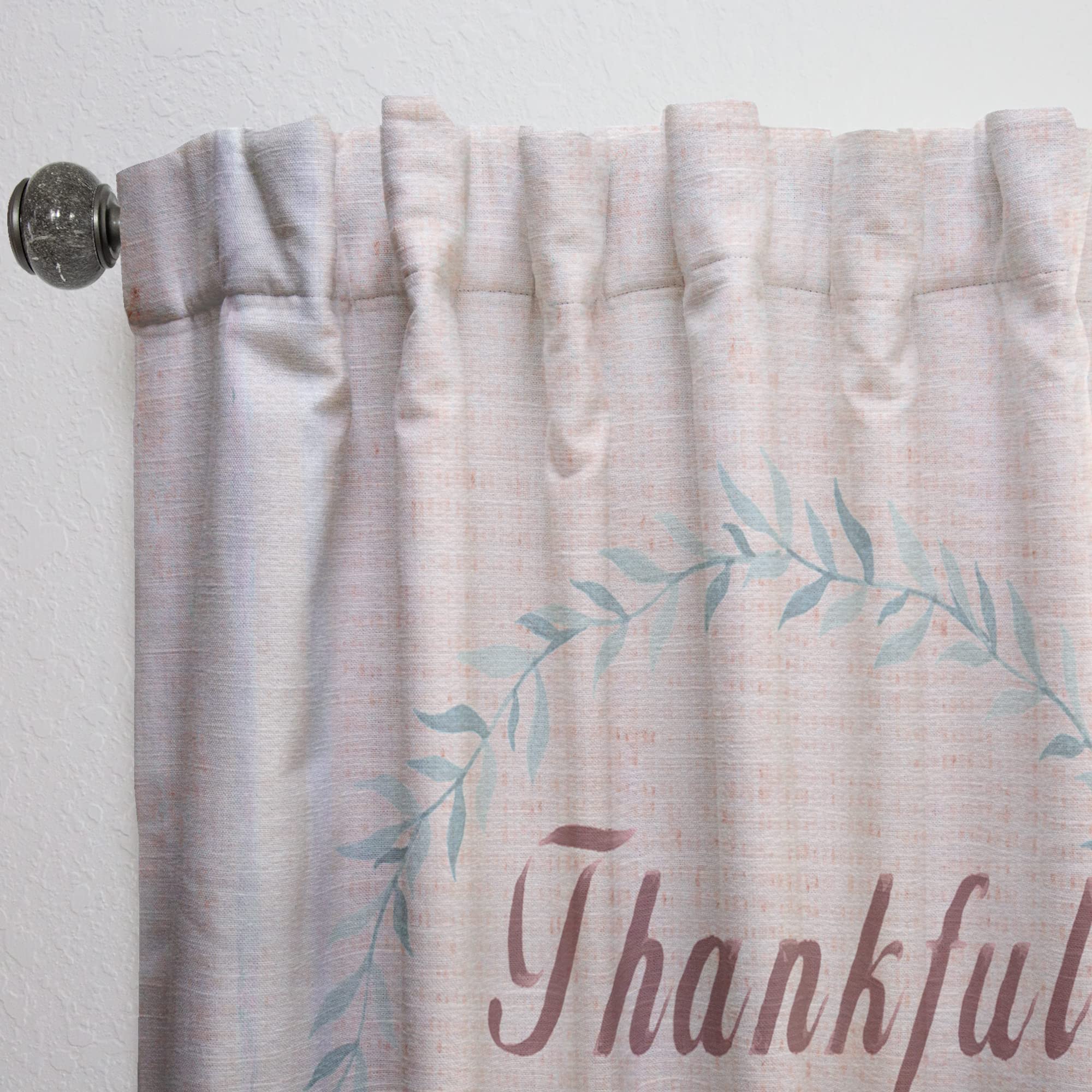 DesignQ Farmhouse Floral Curtains - Thermal Insulated Single Panel (52x108 inches) for Bedroom & Living Room - Blackout Window Drapes for Home Decor & Temperature Control