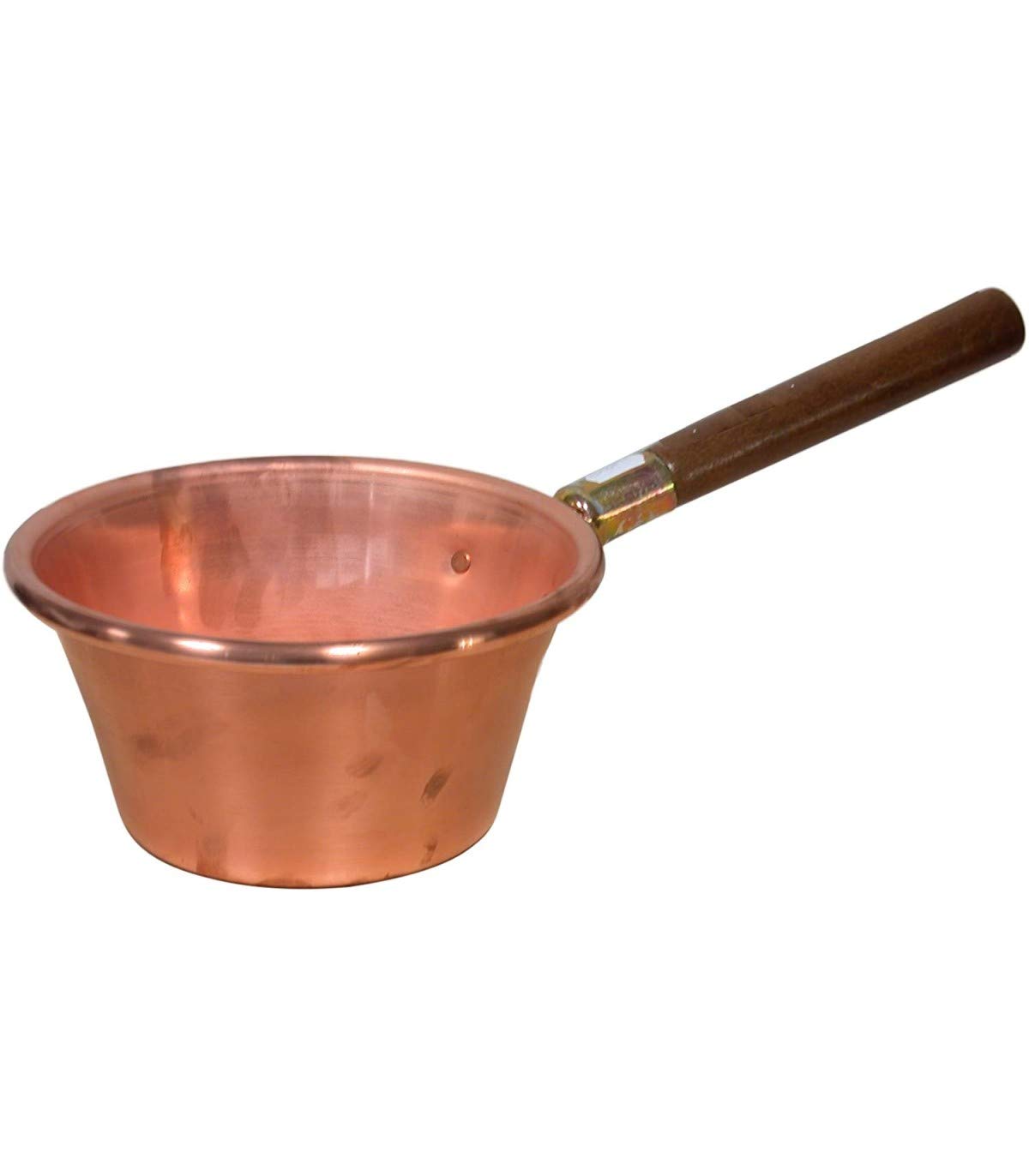 Premium 26cm Copper Pot with Wooden Handle - Italian Crafted Exclusive Design for Gourmet Cooking & Professional Kitchens