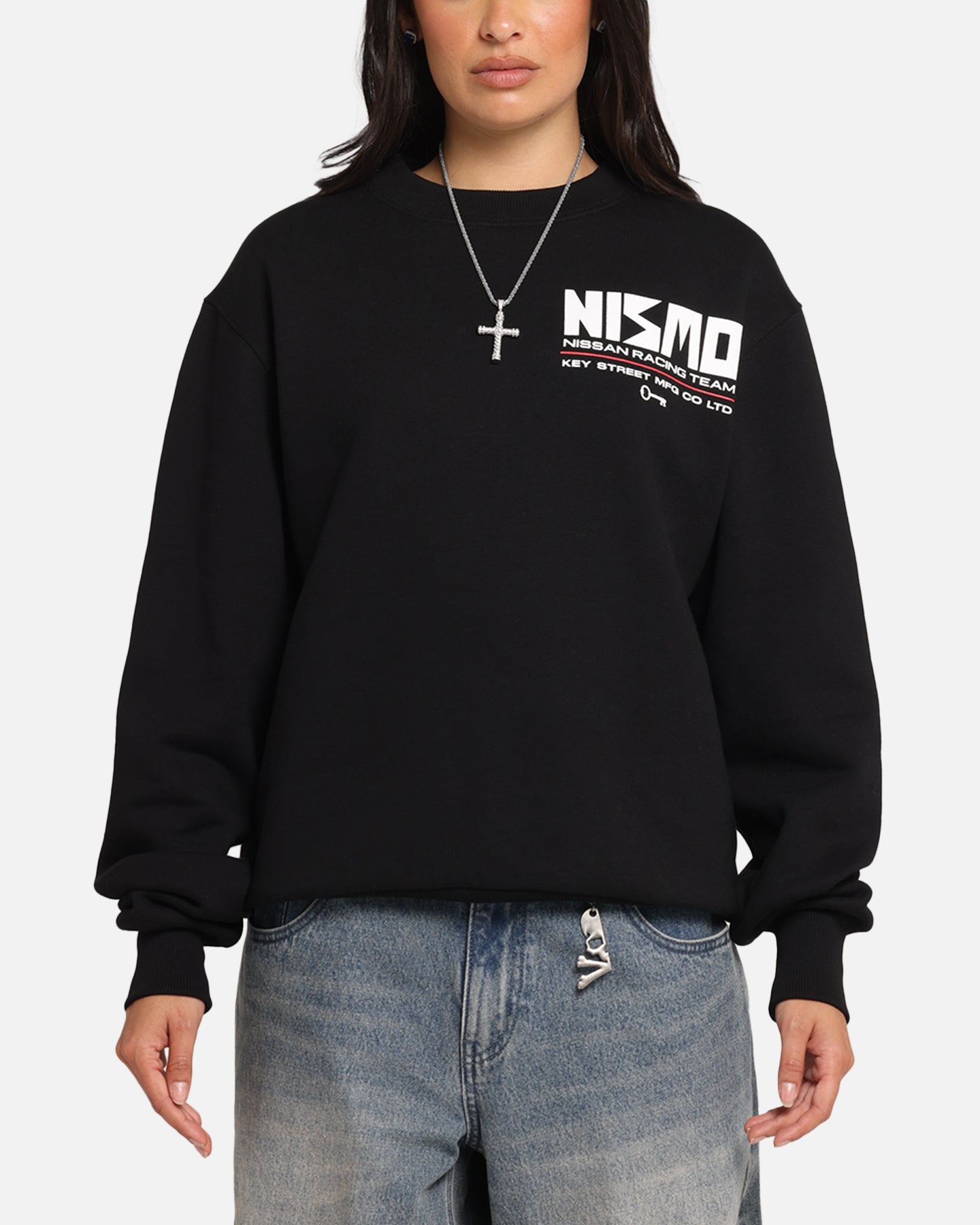 Nissan Nismo Classic Crewneck Sweatshirt - Vintage Black Pullover for Men & Women - Perfect for Casual Wear, Street Style & Car Enthusiasts