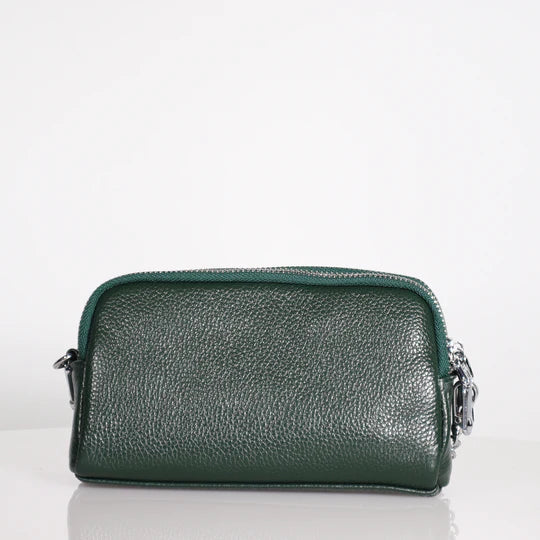 Stylish Minx Dial Up Forest Green Leather Handbag for Women - Perfect for Work, Travel & Everyday Use