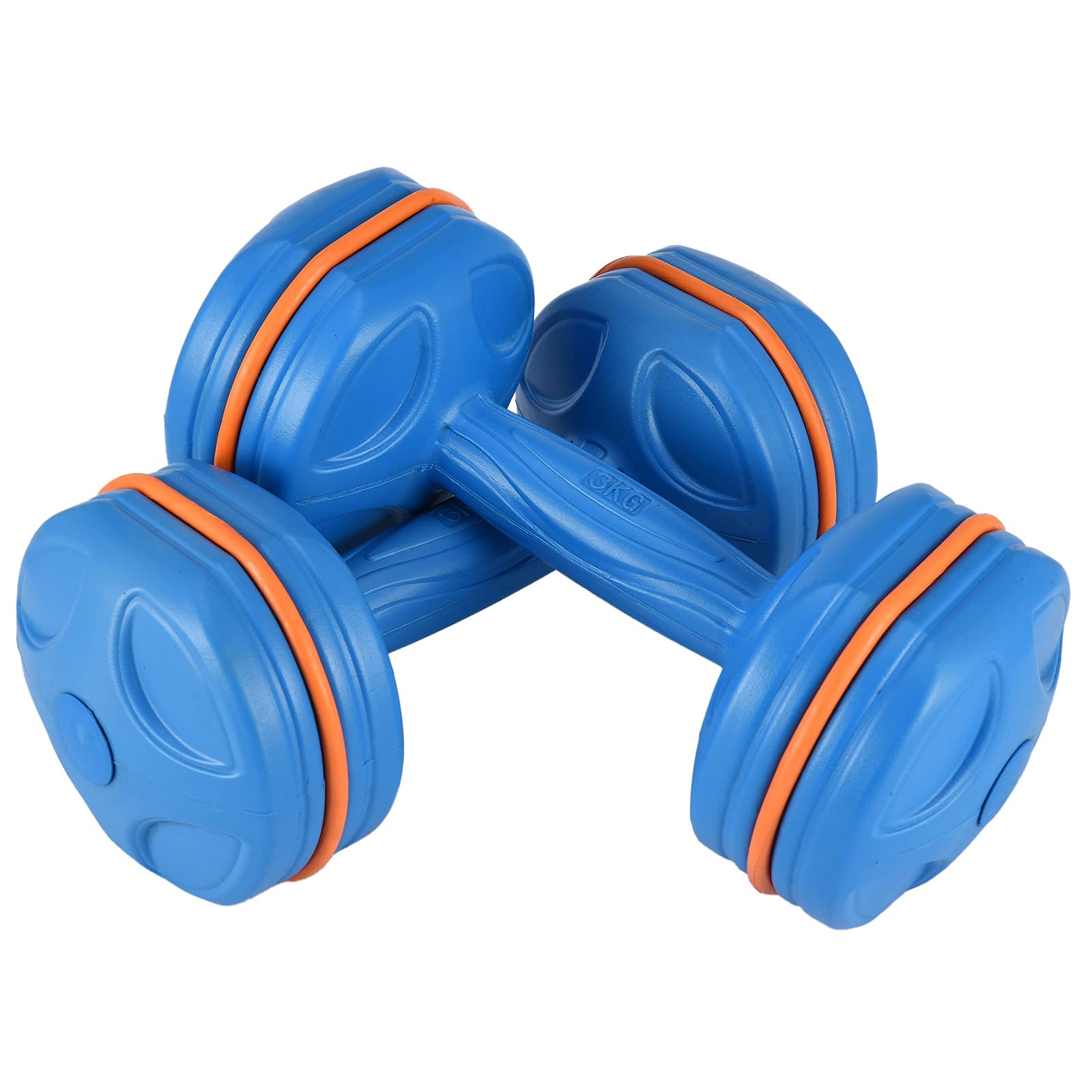 Neoprene Coated Dumbbell Set - 3.3LB/4.4LB/6.6LB/11LB Anti-Slip Hand Weights for Home Gym, Strength Training & Fitness Workouts (Blue, Pair of 6.6LB Dumbbells) - Perfect for HIIT, Yoga, CrossFit & Weight Lifting Exercises
