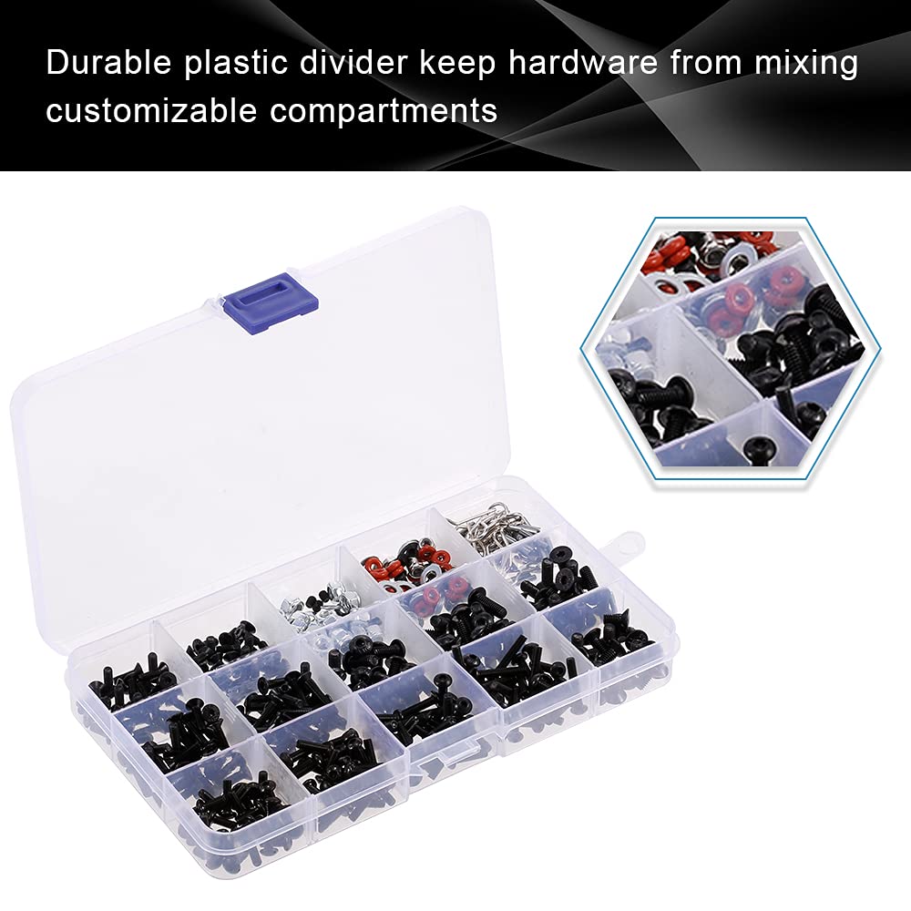 OGRC 522PCS RC Screw Kit - Universal RC Repair Tool Kit with Hardware Fasteners for Traxxas, Axial, Redcat, HPI, Arrma, Losi 1/8 1/10 1/12 1/16 Scale RC Cars, Trucks & Crawlers - Perfect for DIY Repairs & Maintenance