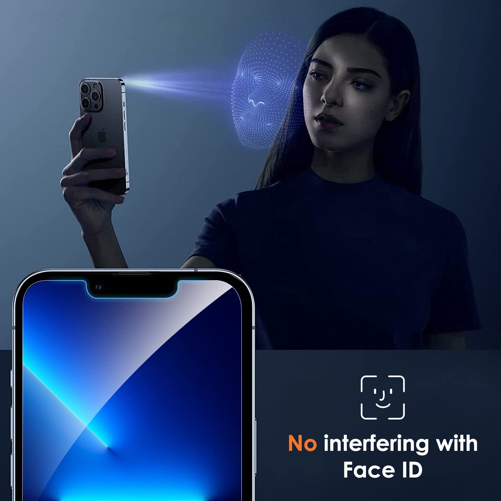 2 Pack Privacy Screen Protector for iPhone 16e/14/13/13 Pro - Anti Spy Tempered Glass with Private Case Friendly Design | Perfect for Office, Banking & Personal Data Protection