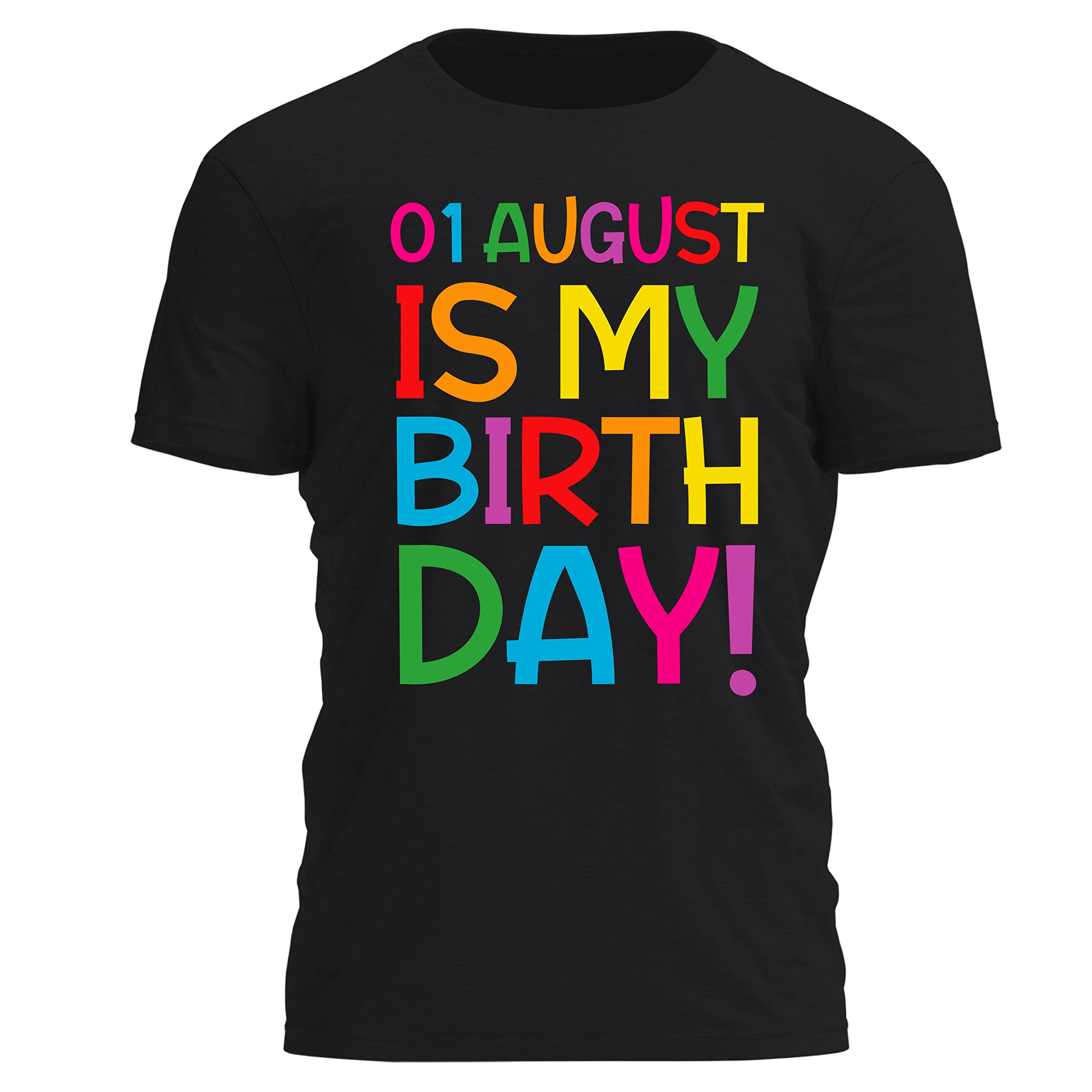 Personalized Vintage Birthday T-Shirt for Men - 'Today August 10 is My Birthday' Design - Perfect for Birthday Parties & Celebrations
