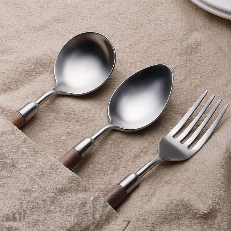 Premium Stainless Steel Flatware Set - 4-Piece Mirror Polished Silverware (Fork, Spoon, Knife) for Home, Kitchen & Restaurant Use - Dishwasher Safe Cutlery - Ideal for Dining, Entertaining & Daily Meals