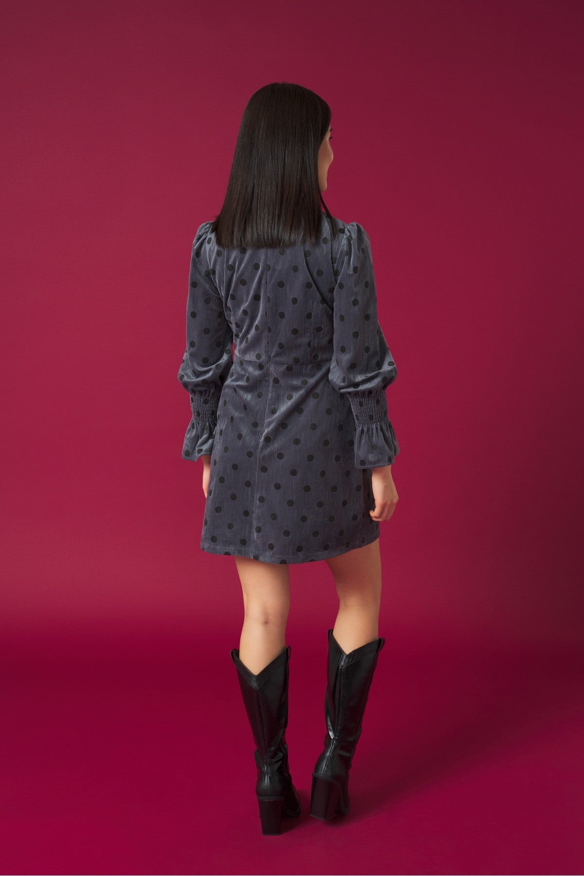 Belluci Women's Elegant Grey Dress - Casual & Formal Wear for Office, Party & Special Occasions