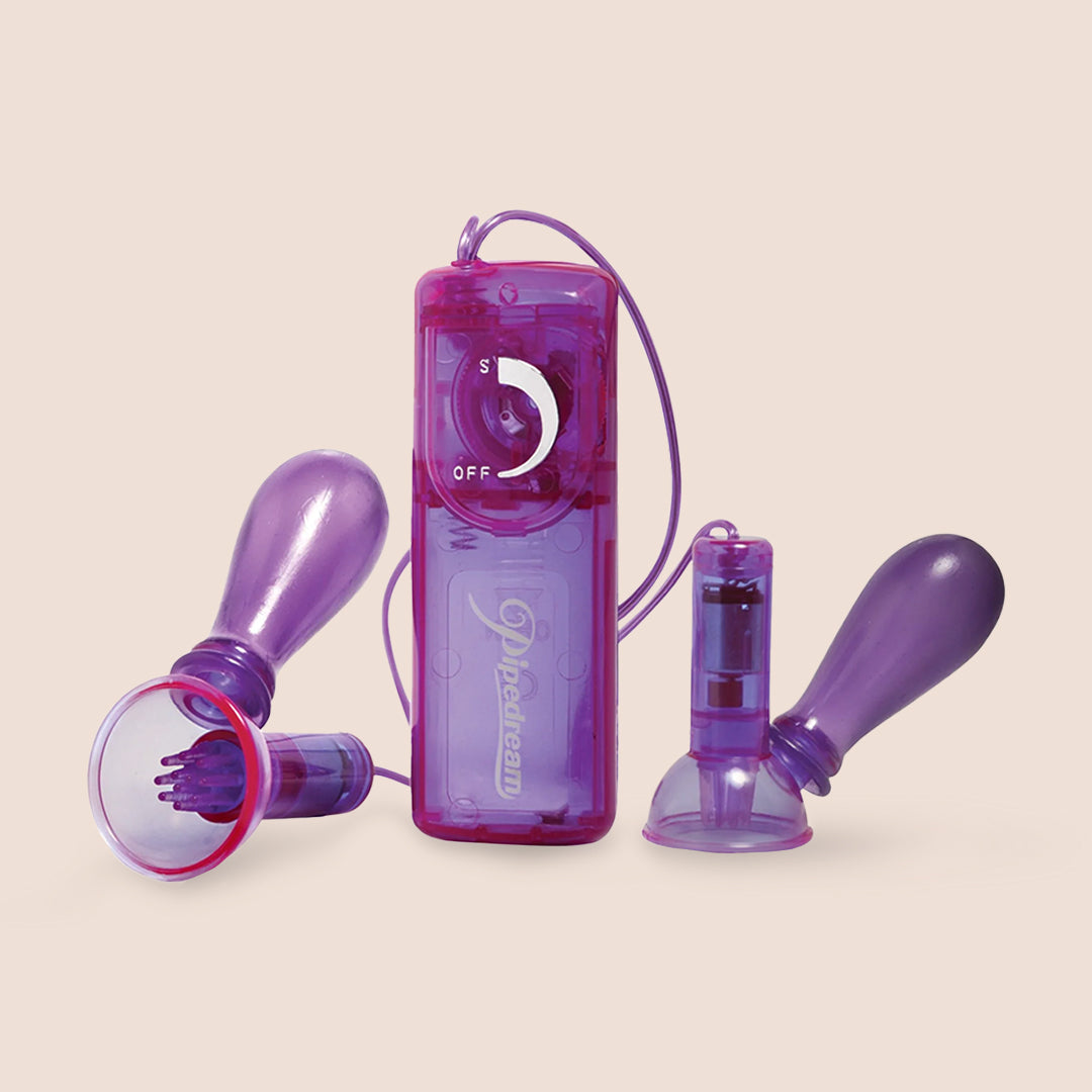 Fetish Fantasy Series Nipple Pumps - Suction Vibrators for Sensual Pleasure & Couples Play | Perfect for BDSM, Roleplay & Intimate Moments