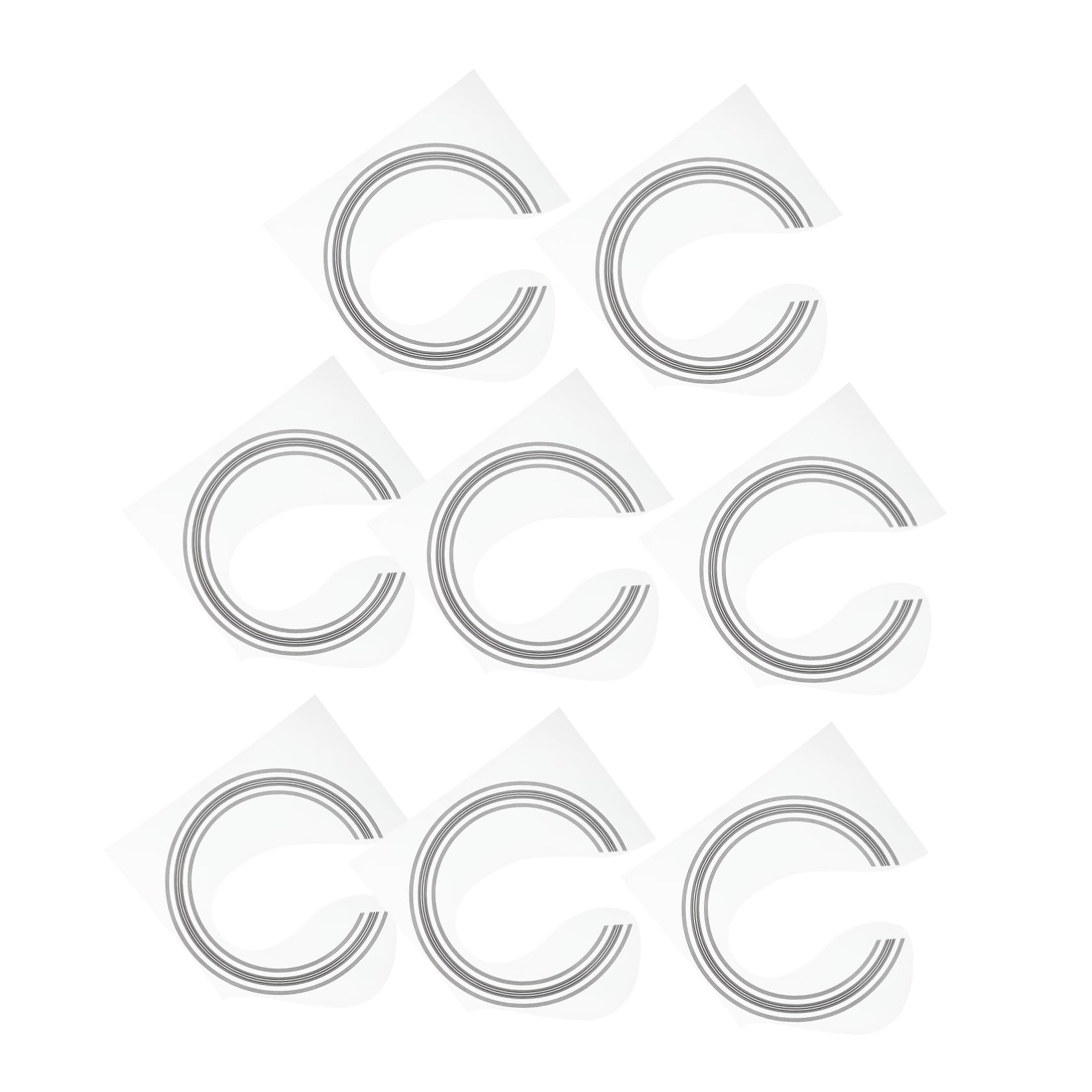 8-Piece Vintage Guitar Water Decals - Bass & Acoustic Guitar Sound Hole Stickers - PVC Rosette Decoration for Guitar Rim - Perfect for DIY Guitar Customization & Vintage Music Room Decor