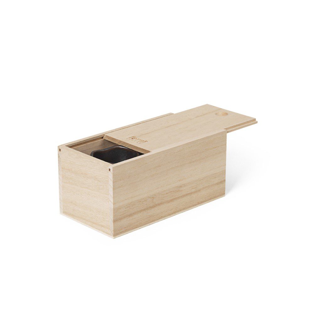 ferm LIVING Uneru Mini Pots Set of 2 - 5.5cm Small Ceramic Plant Pots for Succulents, Herbs & Indoor Plants - Modern Black Home Decor for Office Desk, Kitchen Counter & Windowsill