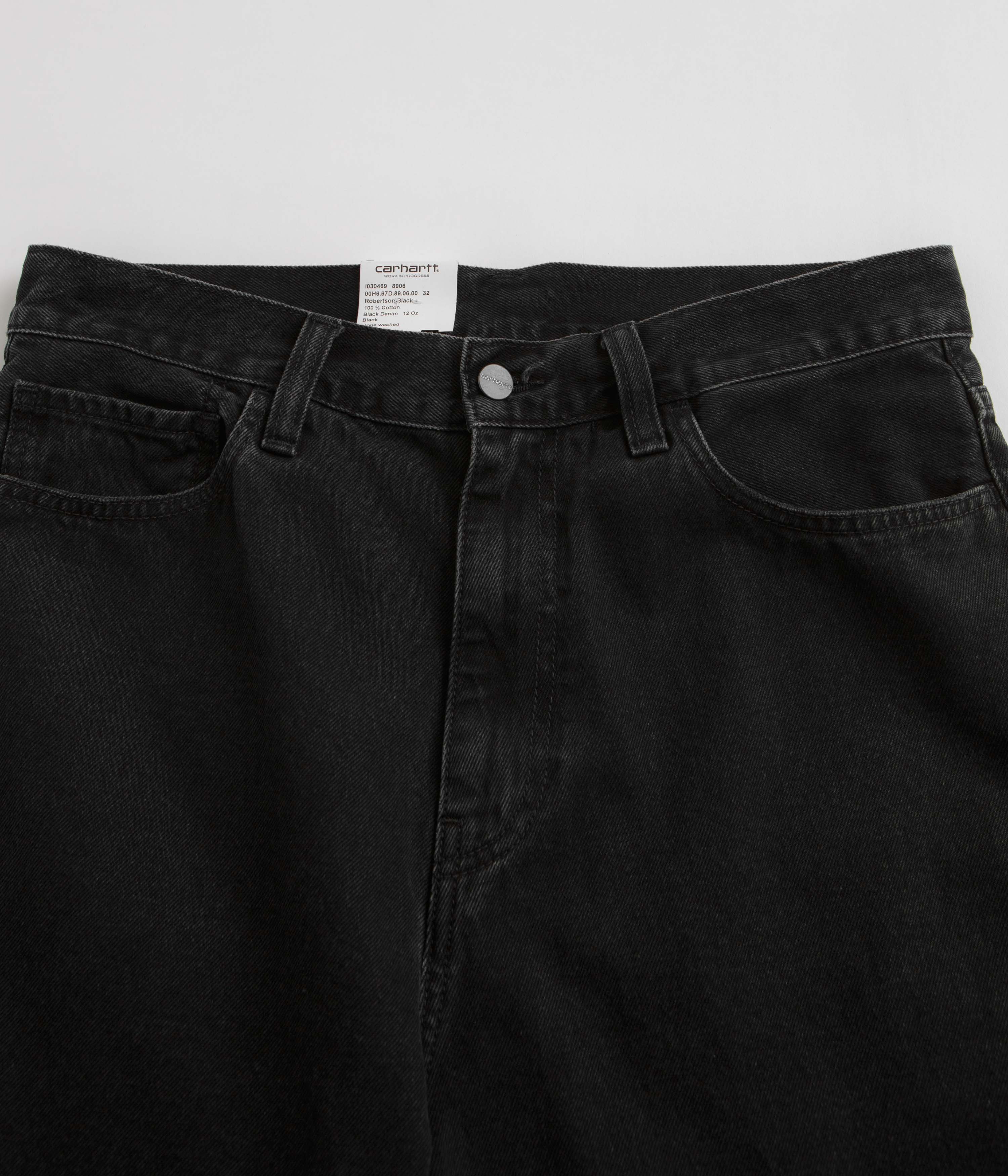 Carhartt Landon Shorts for Men - Black Stone Washed Cotton Work Shorts | Durable & Comfortable for Outdoor Work, Hiking & Casual Wear