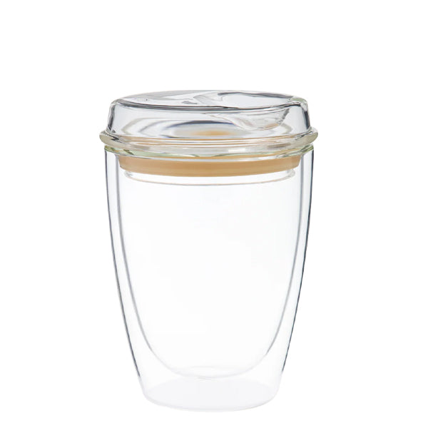 Good Cuppa The Big Reusable Glass Cup - 20oz Insulated Tumbler with Lid & Straw for Hot/Cold Drinks - Perfect for Coffee, Tea, Smoothies at Home, Office or Travel