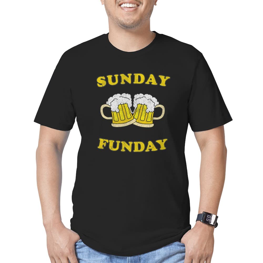 Sunday Funday Men's Fitted T-Shirt - Comfortable Slim Fit Cotton Tee for Casual Wear, Gym & Weekend Outings