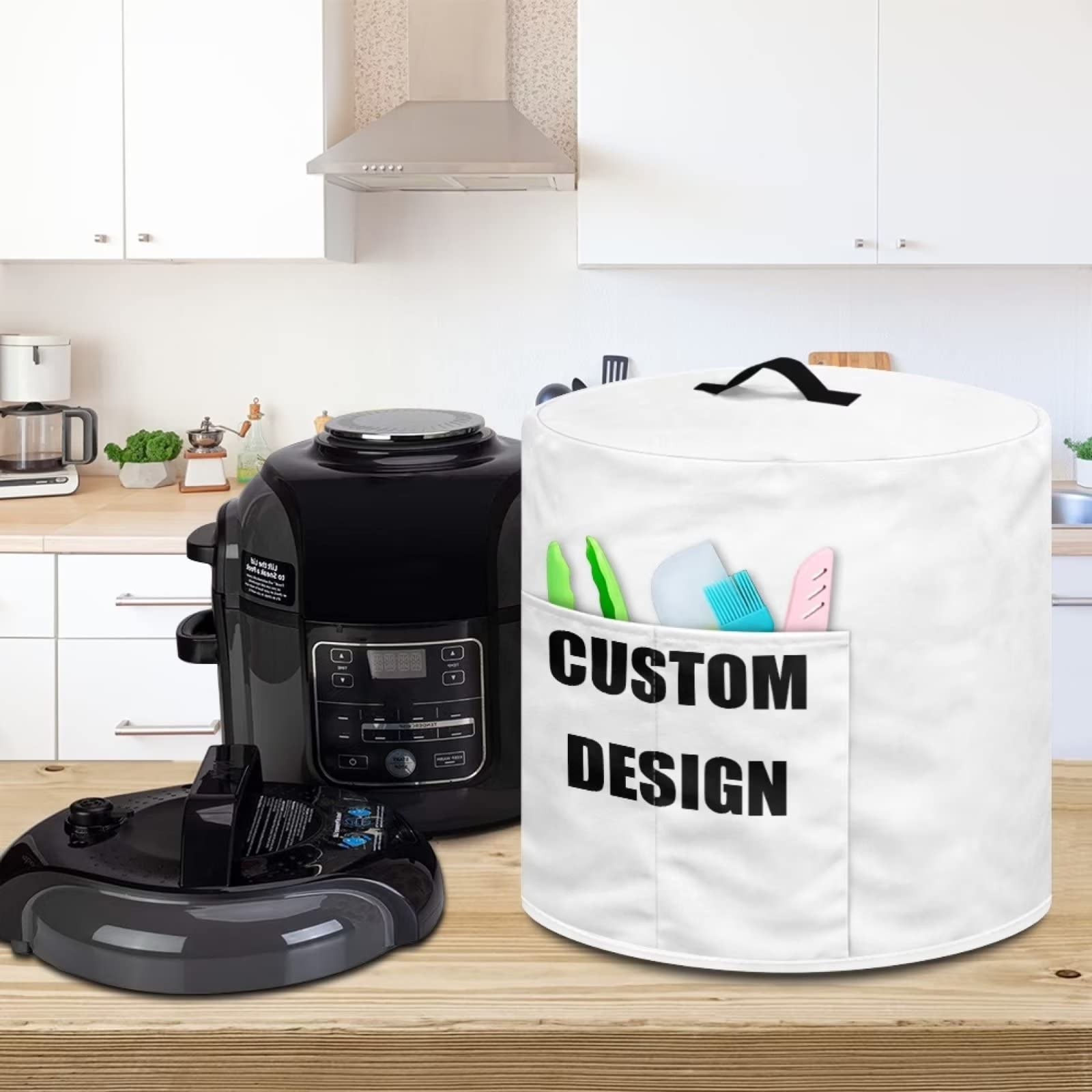 Custom Printed Pressure Cooker Cover & Air Fryer Dust Cover - Personalized Kitchen Appliance Protector - Unique Gift for Home Chefs & Cooking Enthusiasts - Perfect for Kitchen Organization & Appliance Protection