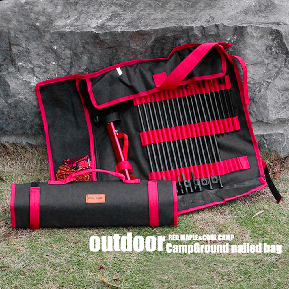 **EXCLUZO Portable Nail Bag for Camping - Durable Camping Nail Organizer Case with Zipper, Essential Camping Accessories for Outdoor Hiking, Travel & DIY Projects**