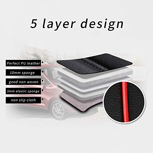 Premium Universal 7-Seat Car Seat Covers - Waterproof Leather Protection with 2 Headrests & 2 Lumbar Pillows (Beige) | Fits Most SUV & Minivan Models | Perfect for Family Road Trips, Daily Commutes & Pet Protection