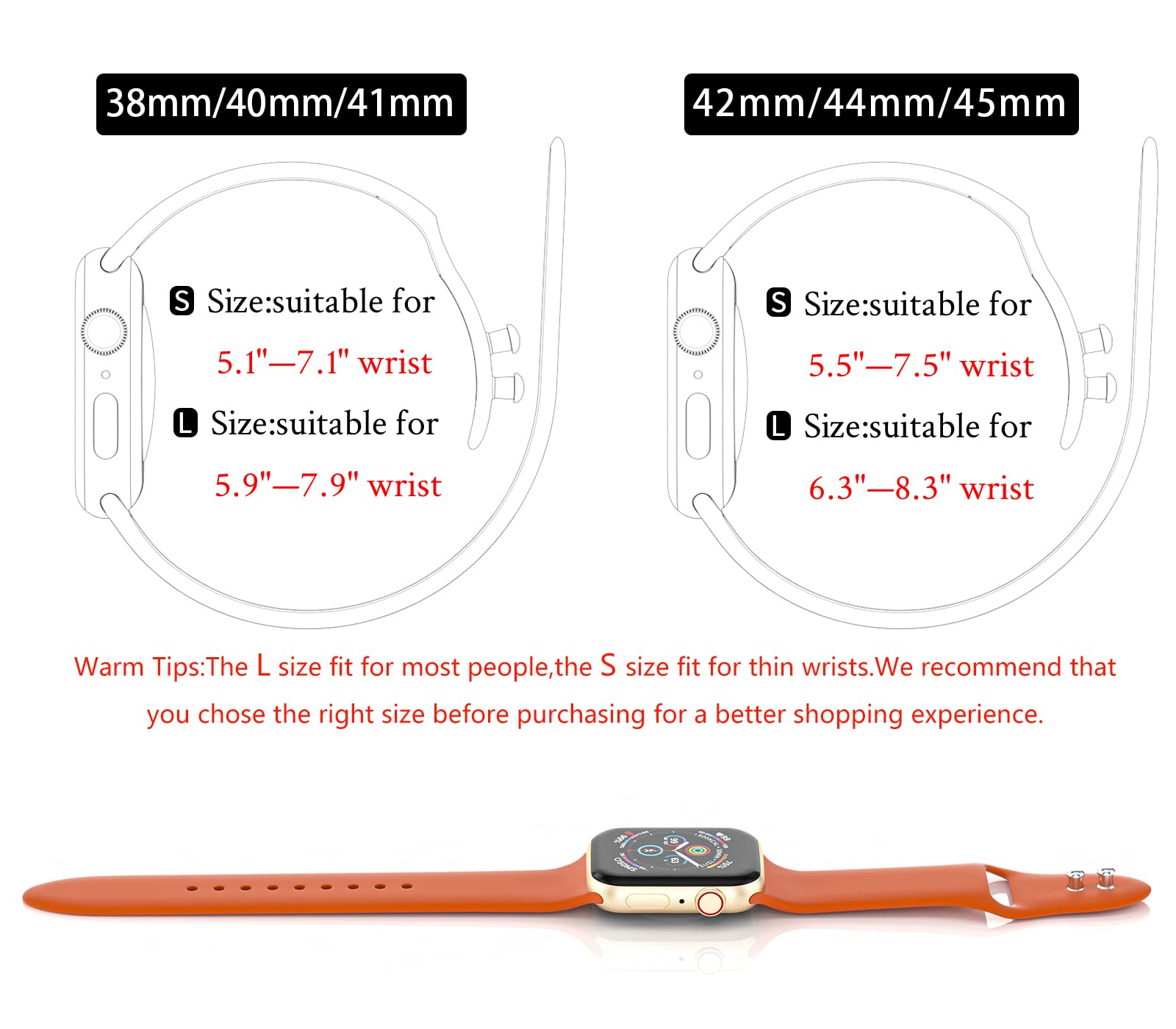 3 Pack Soft & Breathable Silicone Sport Bands Compatible with Apple Watch 38mm 40mm 41mm 42mm 44mm 45mm - Replacement Straps for iWatch Series 7/6/5/4/3/2/1/SE - Perfect for Gym, Running & Everyday Wear
