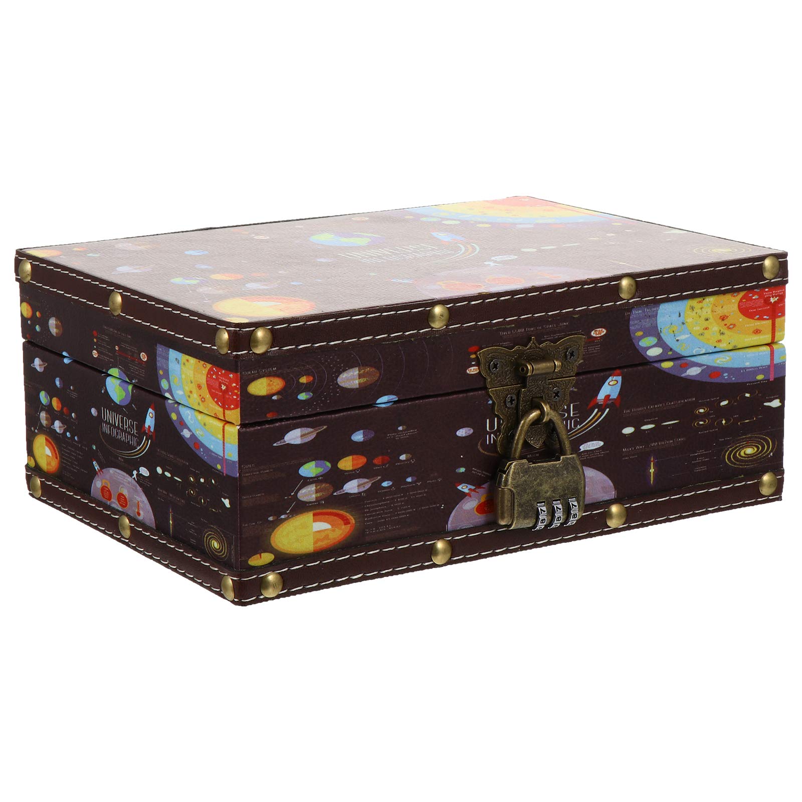 Vintage Wooden Jewelry Box - Retro Jewelry Storage Case for Cosmetics & Accessories | Perfect for Travel & Home Organization