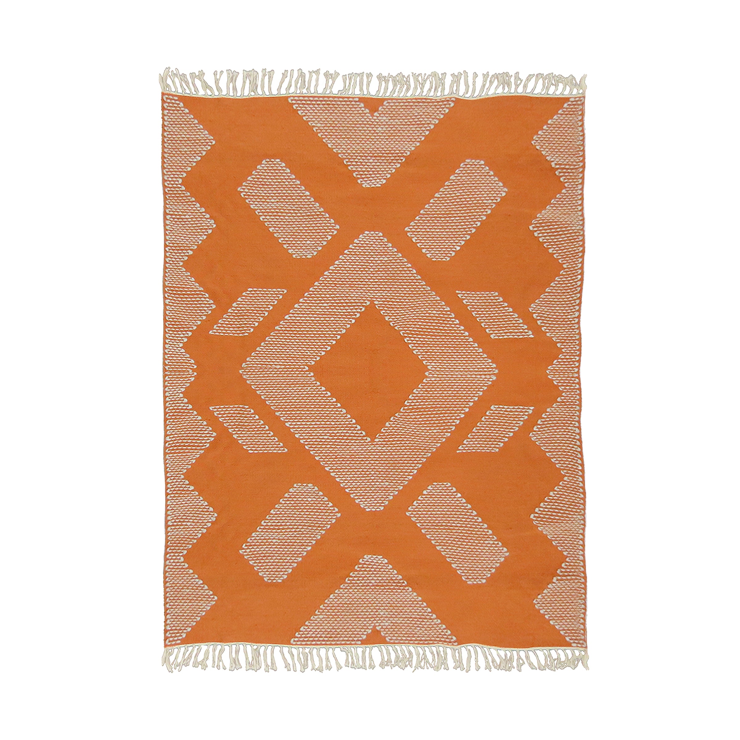 4x6 ft. Handwoven Papaya Outdoor Rug - Durable & Weather-Resistant for Patio, Deck, or Garden Decor