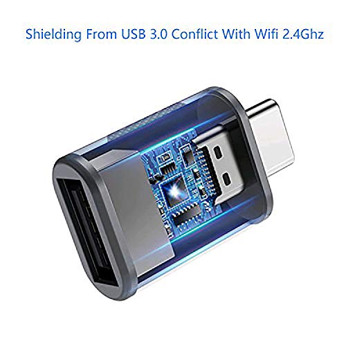 2 Pack USB C to USB A Adapter - Fast Charging & Super Speed Data Transfer - Gold Plated Connectors - Compatible with MacBook, iPad, Samsung Galaxy - Perfect for Travel, Office & Home Use