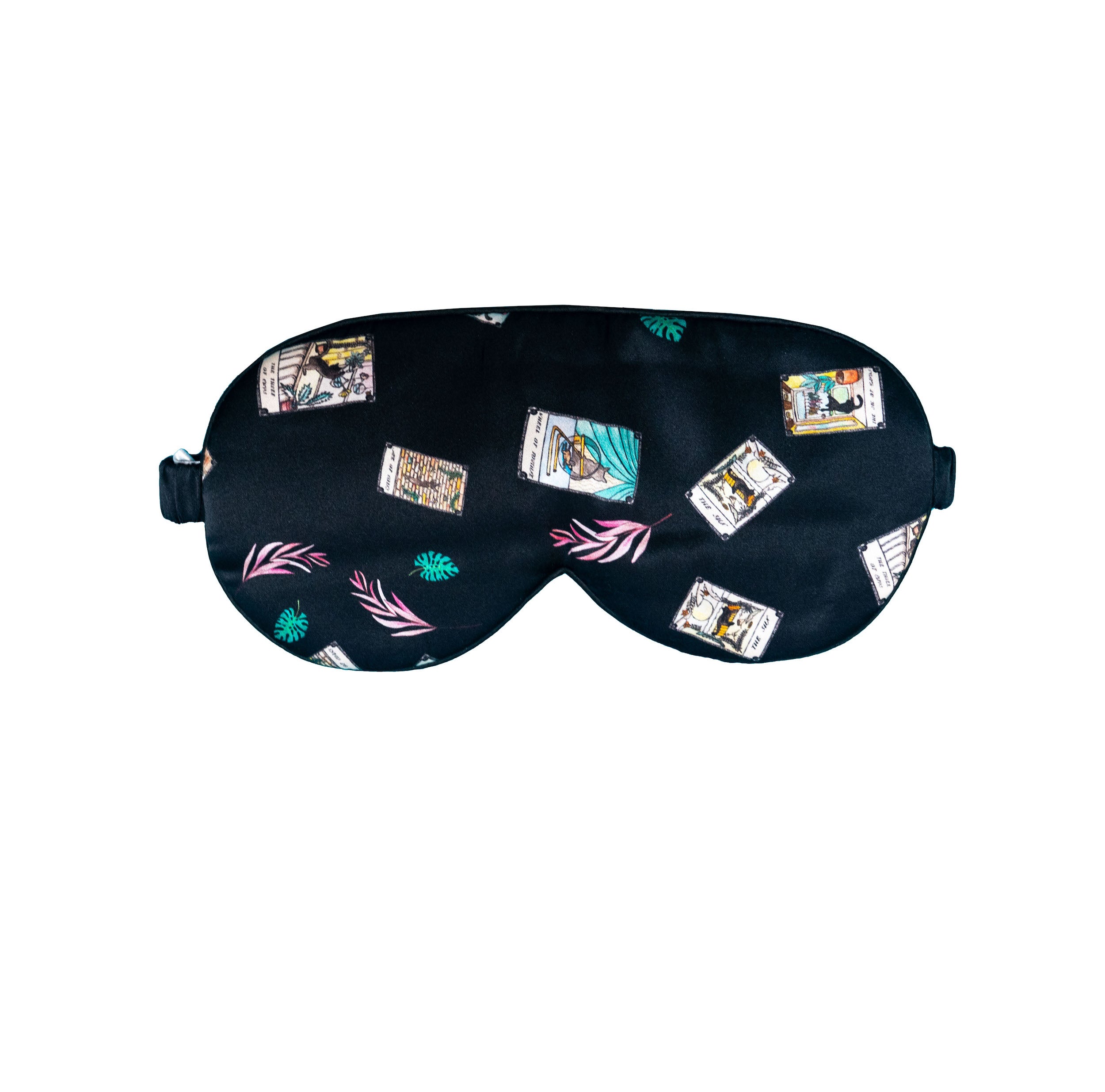 Hidden Luck Resting Comfort Silk Sleep Mask (Midnight Black) - Soft Eye Mask for Sleeping, Travel & Relaxation