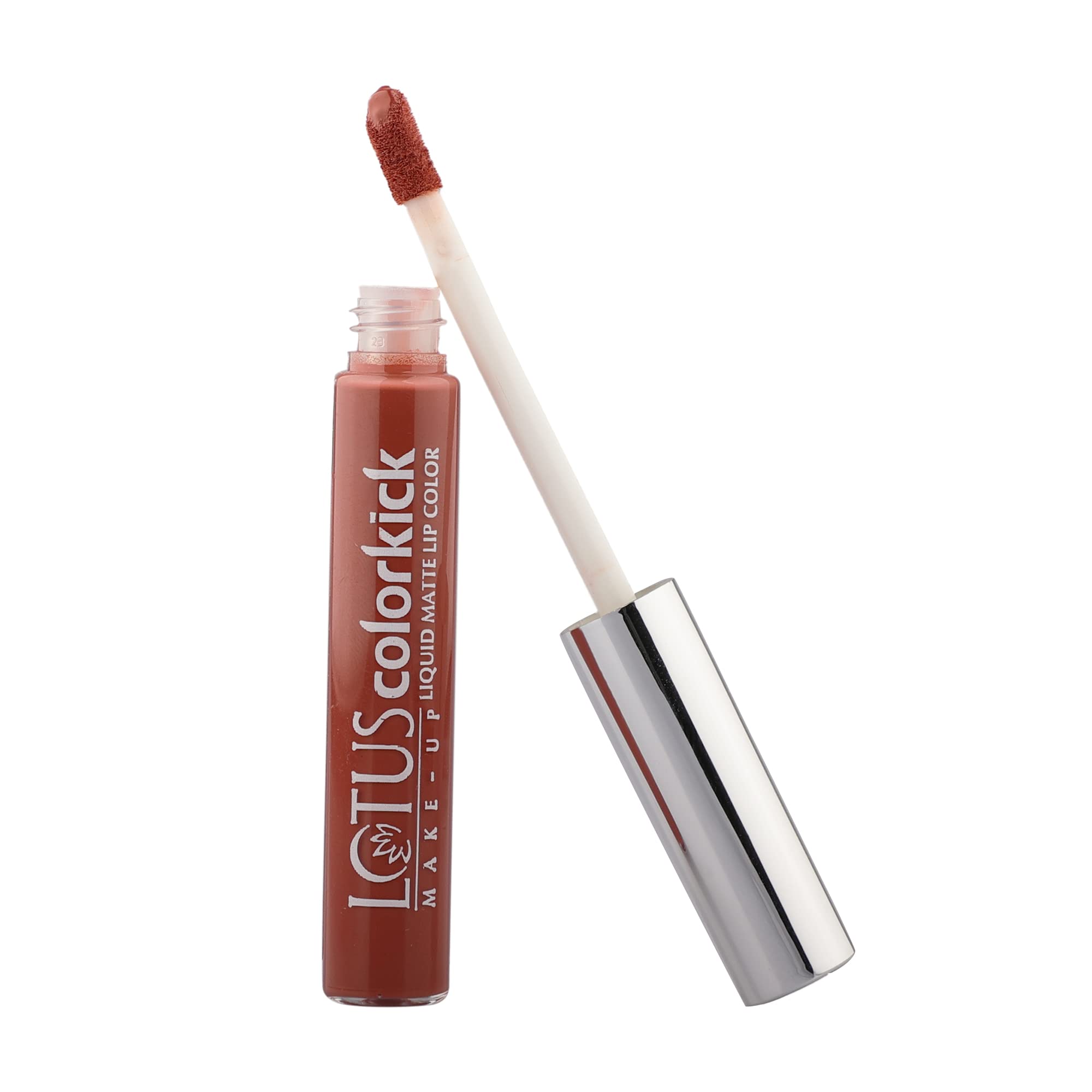 Lotus Make-up Liquid Matte Lipstick - Tangy Tangerine Long Lasting Vegan Lip Color | Perfect for Everyday Wear, Date Night & Special Occasions