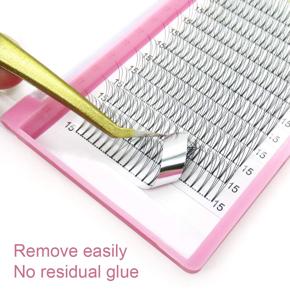 3D-5D-7D Volume Eyelash Extensions - 0.07 C Curl 15mm Premade Fans - 9-20mm Short Stem Lashes for Dramatic Look | Perfect for Bridal, Party & Special Occasion Makeup
