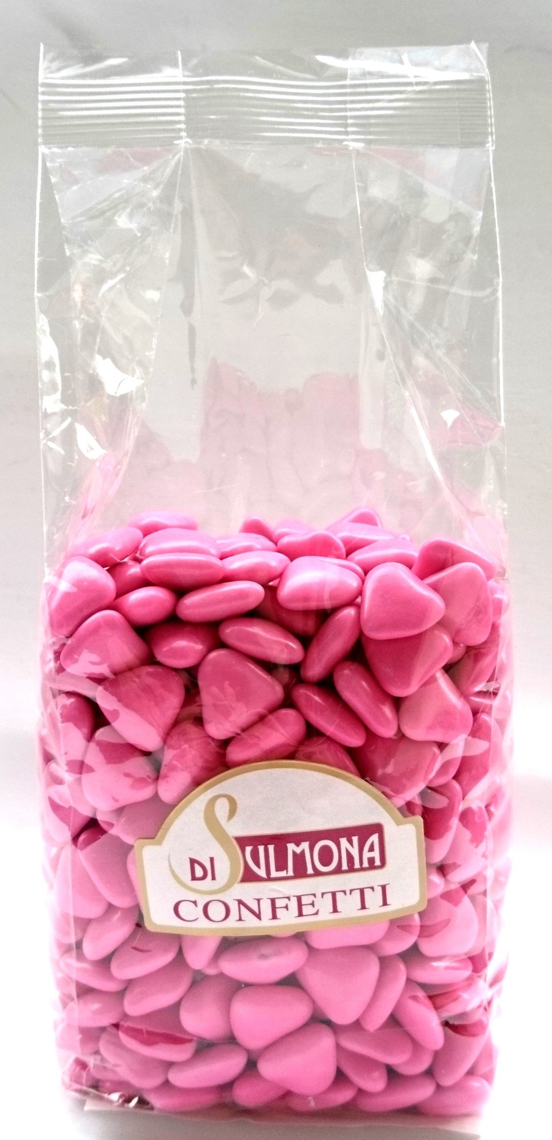 Sulmona Mini Pink Chocolate Hearts Confetti - 500g | Italian Wedding Favors, Party Decorations & Sweet Gifts for Valentine's Day, Anniversaries and Special Occasions