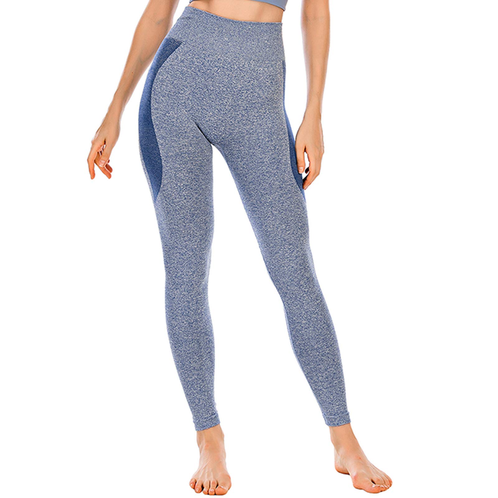 Women's High-Waisted Seamless Yoga Pants - Stretchy Workout Running Fitness Leggings with Elastic Waistband for Gym, Lounge & Everyday Wear