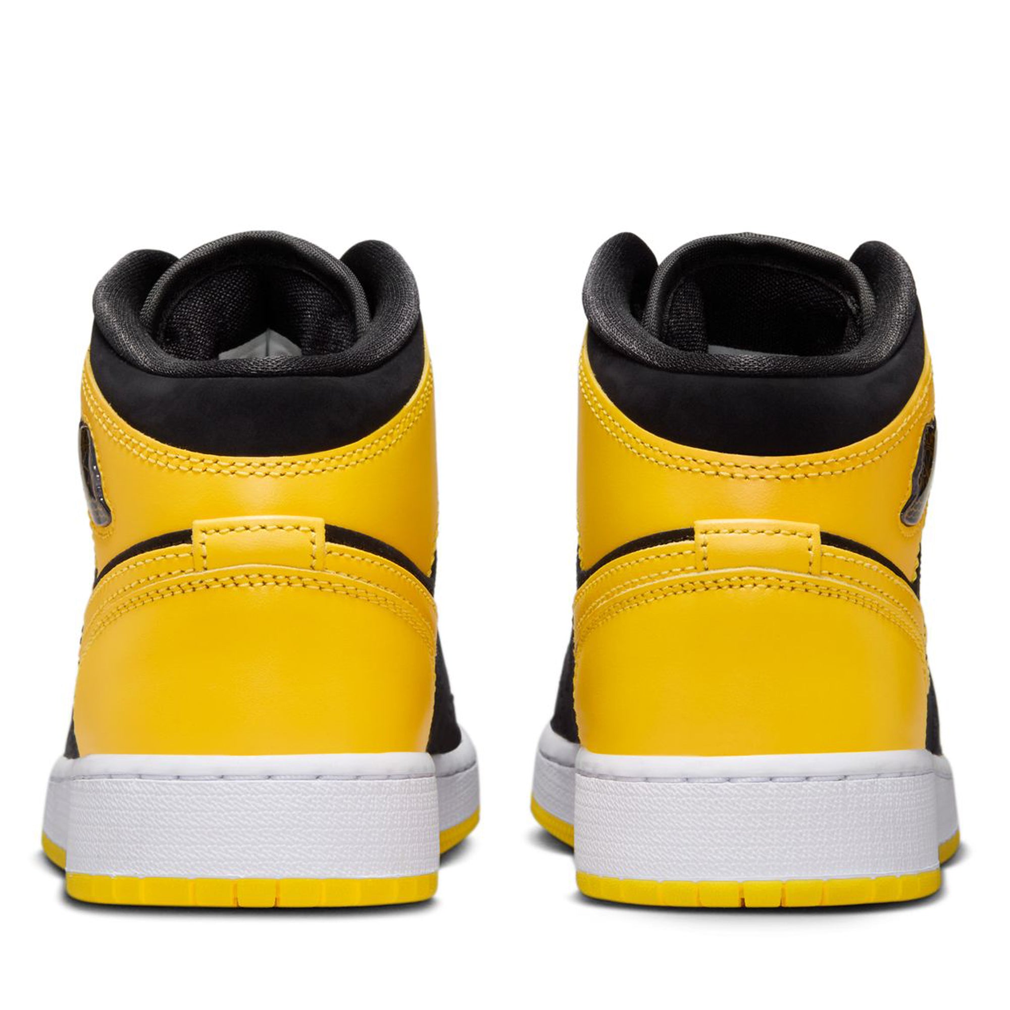 Air Jordan 1 Mid SE (GS) Black/Varsity Maize Basketball Shoes - Stylish Sneakers for Kids & Teens - Perfect for School, Sports, and Casual Wear