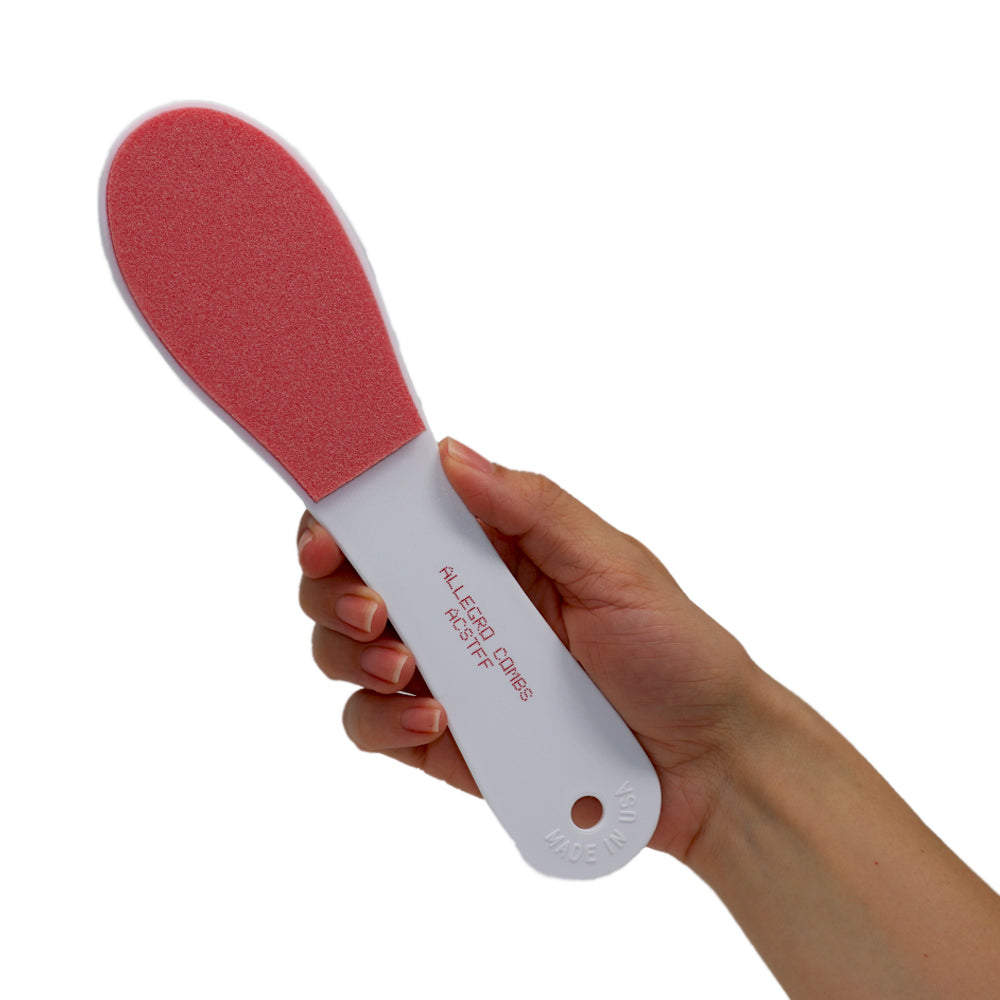 Allegro Combs Spongy Foot File & Callus Remover - Professional Pedicure Foot Scrubber for Smooth Heels - Perfect for Home Pedicure & Foot Care Routine
