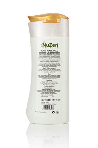 Nuzen Herbals Anti Hair Fall Shampoo & Conditioner Set - 3 Pack | Natural Hair Loss Treatment with Aloe Vera, Soya Protein, Coconut & Olive Oil | Prevents Breakage & Damage | 200ml Bottles | For Daily Hair Care & Scalp Nourishment