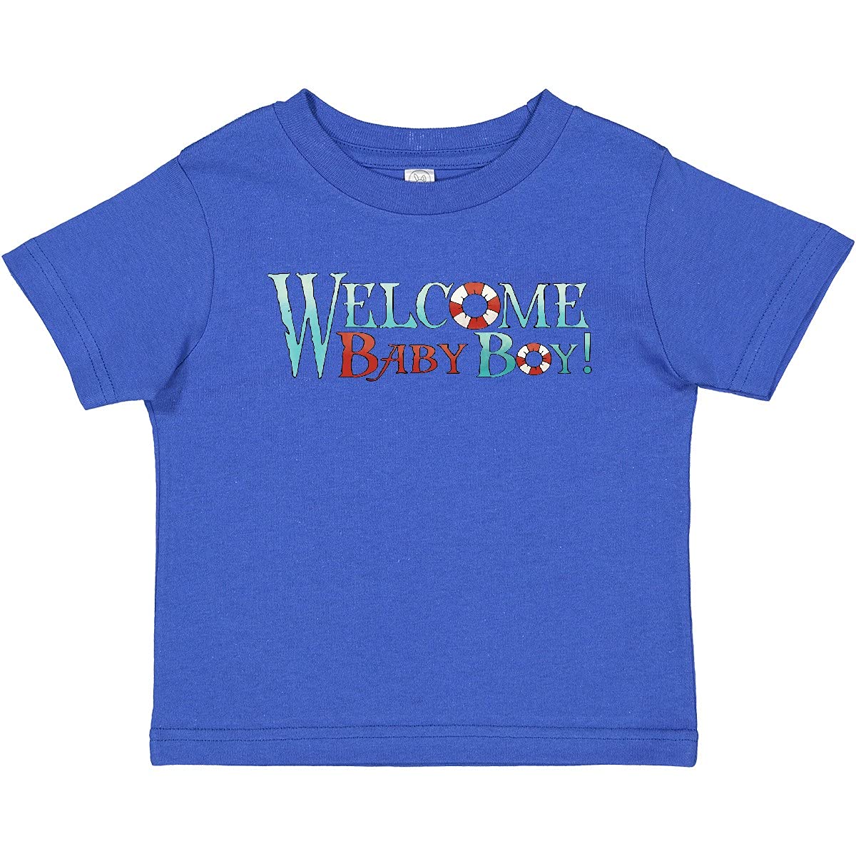 Inktastic Nautical Welcome Baby Boy T-Shirt - Cute Sailor Outfit for Newborns & Infants - Perfect for Baby Showers, Birth Announcements & Photo Shoots
