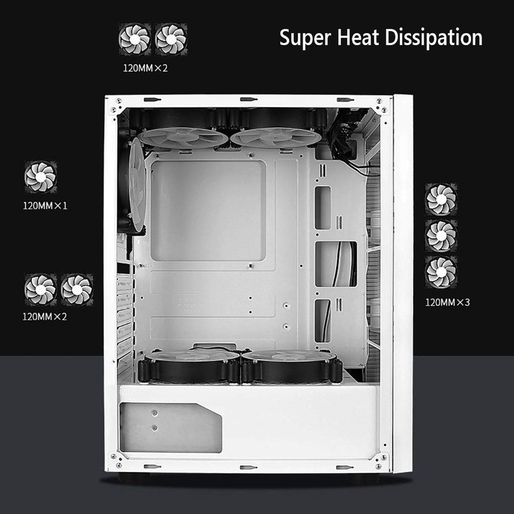 Pink Mid-Tower ATX Gaming PC Case with RGB Lighting & Tempered Glass Side Panel - Compatible with ATX/Micro-ATX/Mini-ITX Motherboards - Perfect for Gaming Setup, Streaming & Custom PC Builds (Color: Pink)