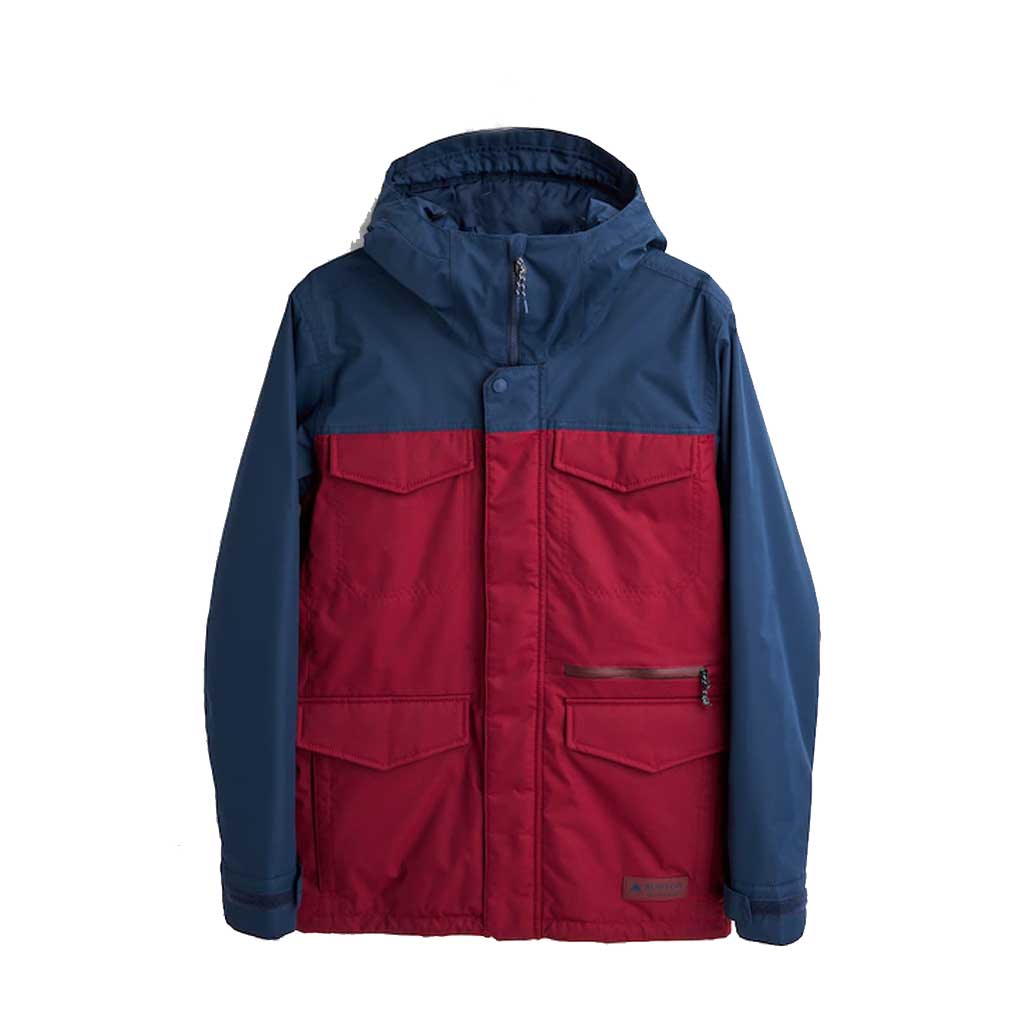 Burton 21/22 Covert Jacket - Waterproof Snowboard Jacket for Men & Women | Dress Blue/Mulled Berry | Ideal for Skiing, Snowboarding & Winter Outdoor Activities