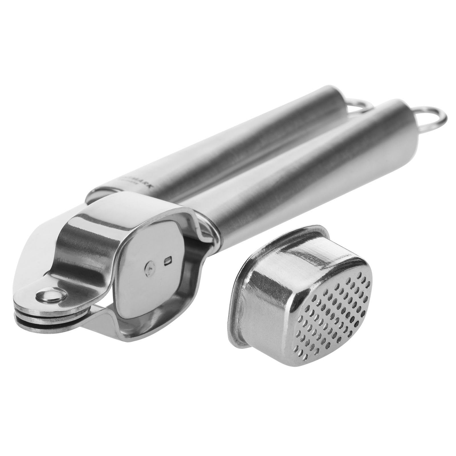 Westmark 18362270 Premium Stainless Steel Garlic Press - Effortless Crushing, Easy to Clean, Rust-Resistant (Silver/Gray) - Perfect for Cooking, Meal Prep & Garlic Lovers