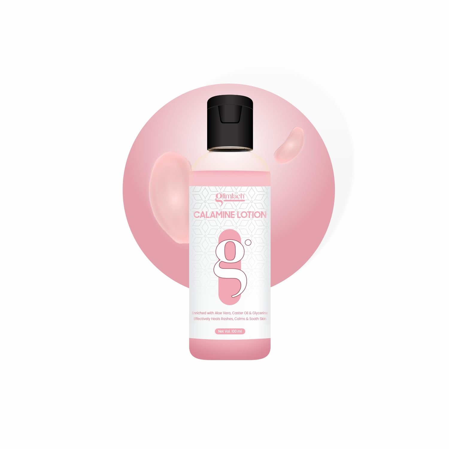 GLIMLACH Calamine Face Lotion for Oily & Combination Skin - Oil Control & Balance - 100ml - Gentle Daily Moisturizer for Acne-Prone & Sensitive Skin - Perfect for Day & Night Skincare Routine