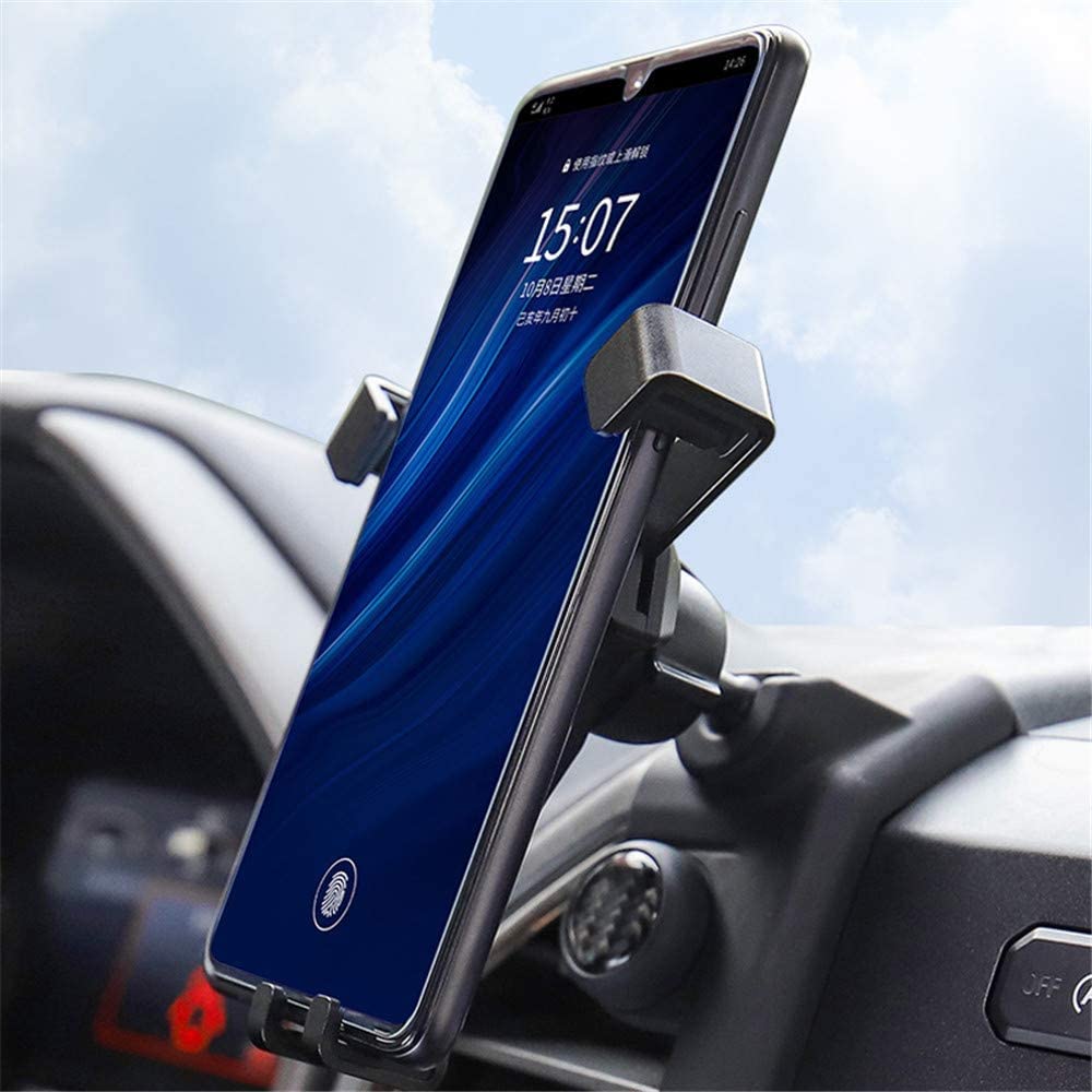 Premium Carbon Black Gravity Air Vent Car Phone Mount for Ford F-150 (2015-2020) - Hands-Free Phone Holder with Secure Grip | Perfect for Commuting, Road Trips & GPS Navigation