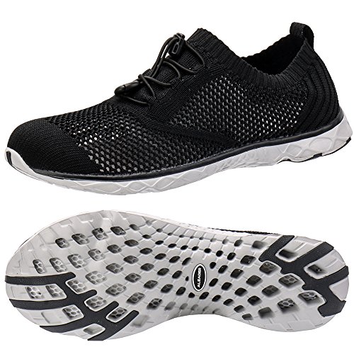 Aleader Men's Breathable Mesh Slip-On Water Shoes for Swimming, Beach, Aqua Socks - Quick Dry Lightweight Comfortable Walking Shoes