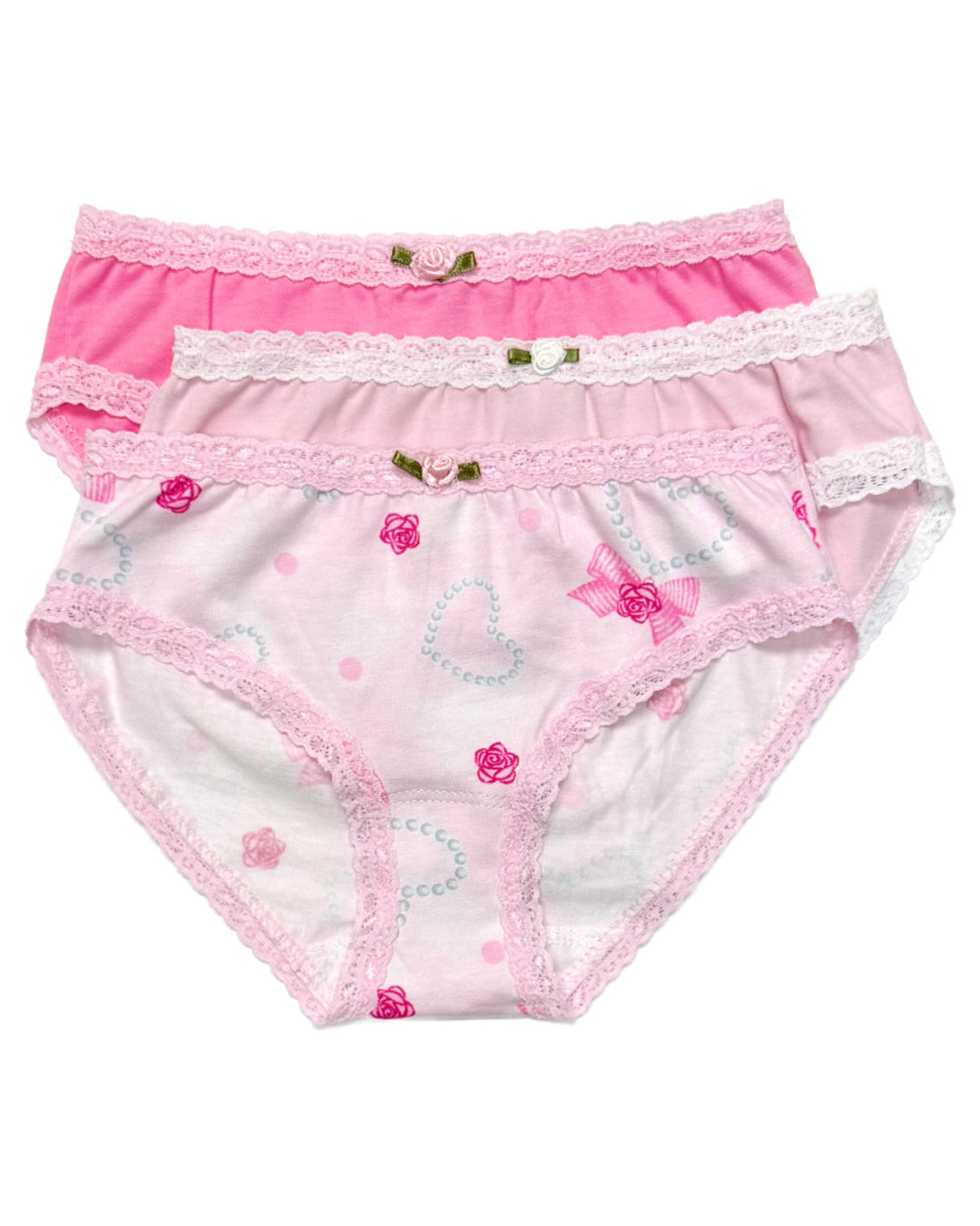 PEARLY HEARTS 3-Pack Women's Cotton Underwear - Soft & Comfortable Panties for Everyday Wear, Workout, and Sleep