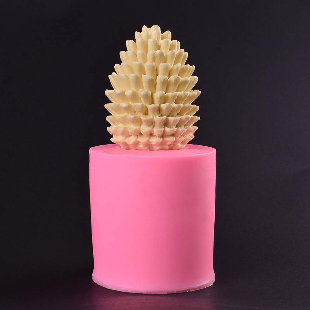 3D Christmas Pine Cone Nut Shaped Silicone Candle Mold for DIY Chocolate, Pastry, Fondant & Handmade Soap - Perfect for Holiday Baking, Candle Making & Crafting Gifts